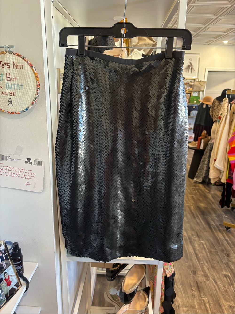 J. crew Black Sequin Pencil Skirt - Sleek Evening Pencil NWT